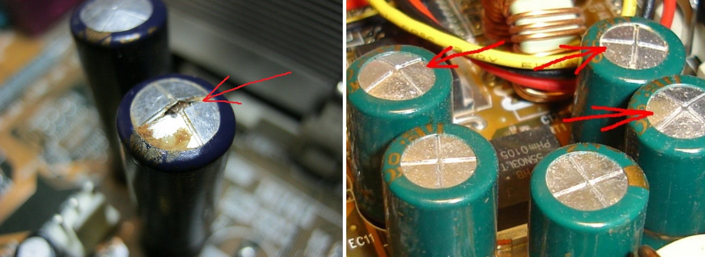 Почему вздуваются конденсаторы?